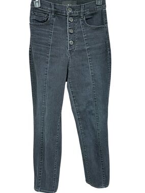 3x1 Jeans High-Rise Faded Black Women’s Button Fly Ankle Size 25